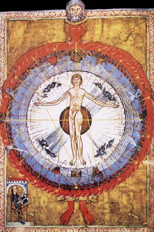 Hildegard of Bingen Her Cosmiarcha,Coreadora and Parent of the Humanity and of humankind oil painting picture